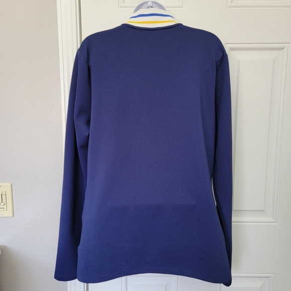 Lady Hagen Navy Blue Quarter Zip Contrast Collar Lightweight Golf Pullover XL - Picture 5 of 10